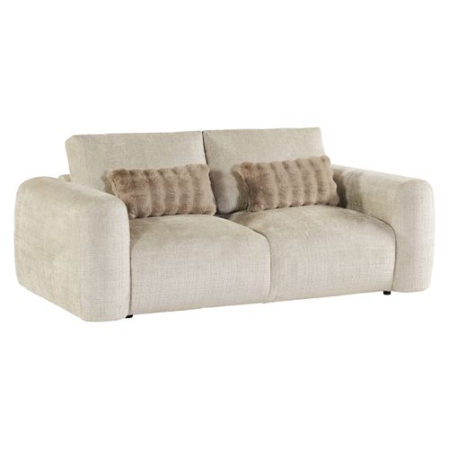 Canapé 2 places BELLO tissu beige