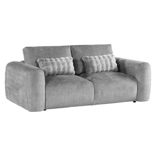 Canapé 2 places BELLO tissu gris