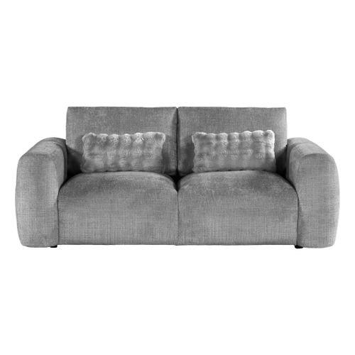 Canapé 2 places BELLO tissu gris