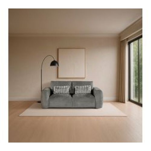 Canapé 2 places BELLO tissu anthracite