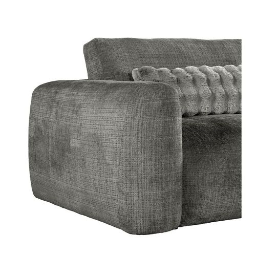 Canapé 2 places BELLO tissu anthracite