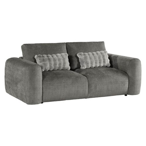 Canapé 2 places BELLO tissu anthracite