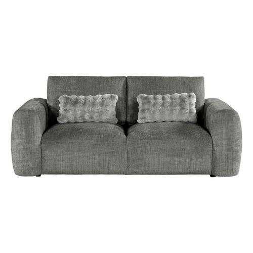 Canapé 2 places BELLO tissu anthracite