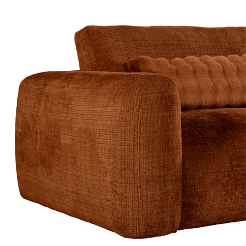 Fauteuil BELLO tissu terra cotta