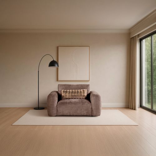 Fauteuil BELLO tissu taupe