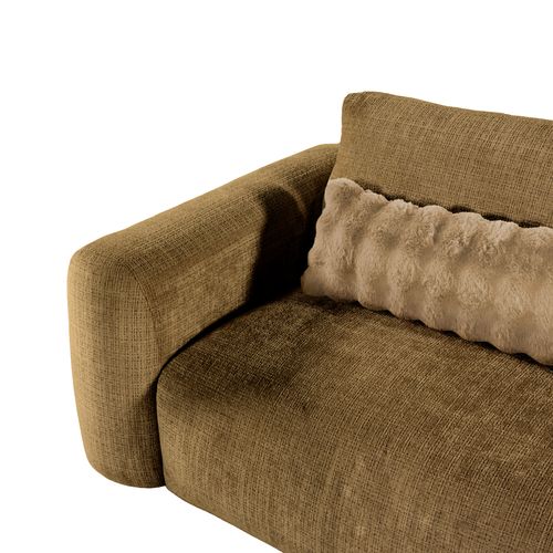 Fauteuil BELLO tissu marron