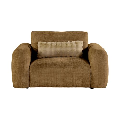 Fauteuil BELLO tissu marron