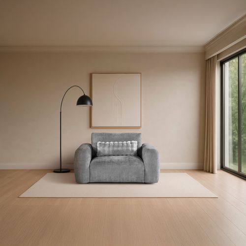 Fauteuil BELLO tissu gris