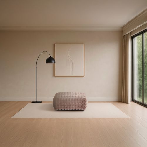 POUF BELLO tissu grege