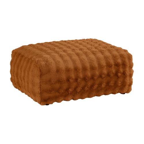 POUF BELLO tissu terra cotta