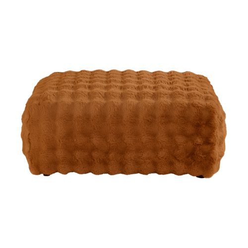 POUF BELLO tissu terra cotta