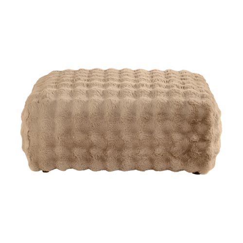 POUF BELLO tissu taupe