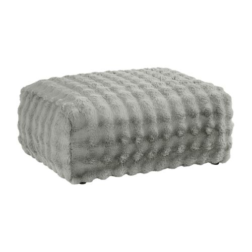 POUF BELLO tissu gris