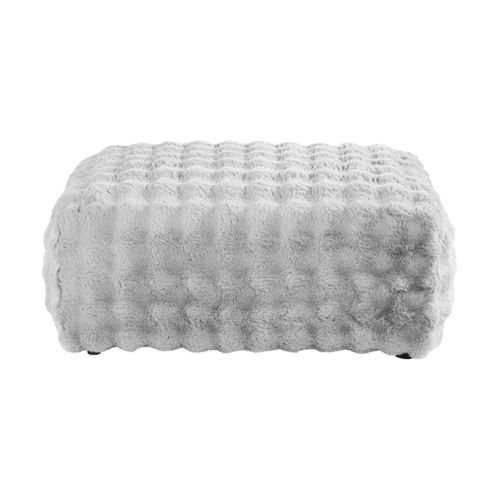 POUF BELLO tissu gris