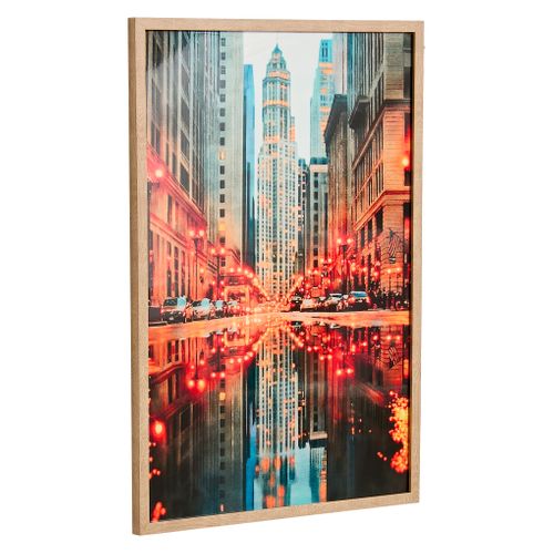 Tableau 48x68 cm CITY LIGHTS Orange