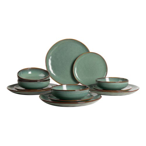 Service de vaisselle 12 pièces SIENA Vert
