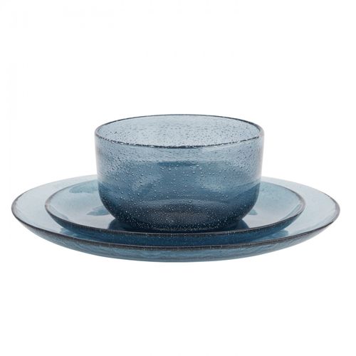 Bol En Verre Colour Bleu