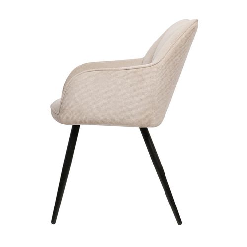 Chaise Repas Rio Beige Pieds Métal Noir