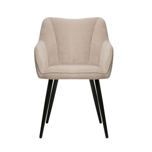 Chaise Repas Rio Beige Pieds Métal Noir