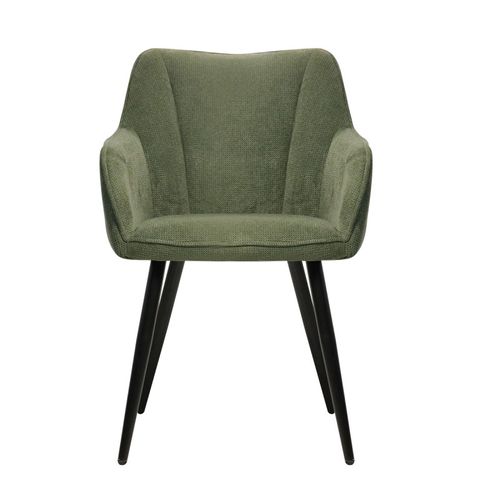 Chaise Repas Rio Vert Pieds Métal Noir