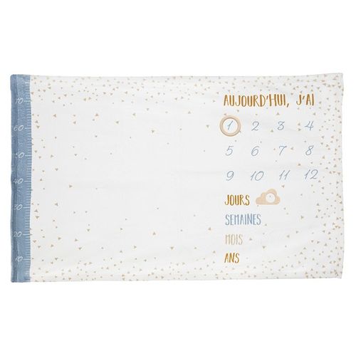 Couverture Photo Bébé Étoiles Bleues - Bleu