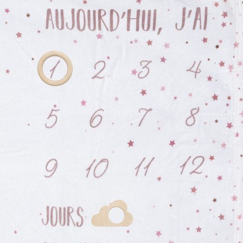 Couverture Photo Bébé Étoiles Roses - Rose