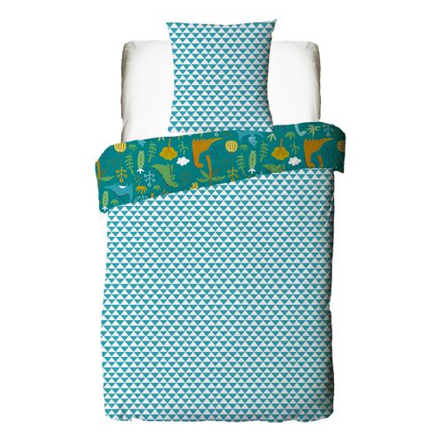 Parure De Lit Enfant Réversible Imprimé Dinosaure 140x200cm