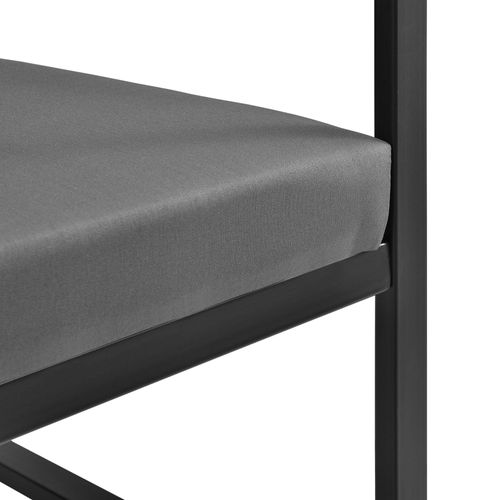 2 X Chaises Extérieures Robustes Avec Coussins Confortables Noir 70 X 60 X 60 Cm 03_0