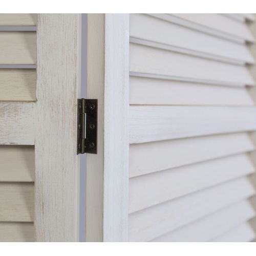 Paravent 3 Panneaux En Bois 120x170cm - Blanc