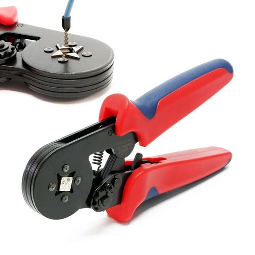 Pince Sertir Embouts 0,25-6mm² Câble Auto-ajustable Empreinte Carrée Cosse 16_0002726