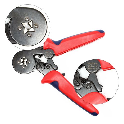 Pince Sertir Embouts 0,25-6mm² Câble Auto-ajustable Empreinte Carrée Cosse 16_0002726