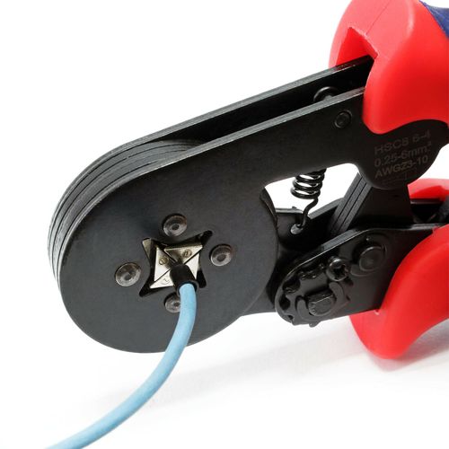 Pince Sertir Embouts 0,25-6mm² Câble Auto-ajustable Empreinte Carrée Cosse 16_0002726