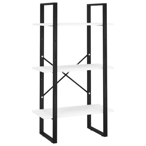 Étagère De Rangement 60 X 30 X 105 Cm Aggloméré Blanc 02_0000625