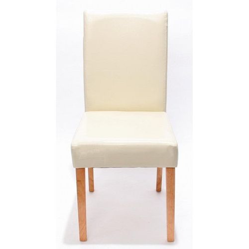 Lot De 4 Chaises De Salle à Manger Synthétique Crème Pieds Clairs Cds04141