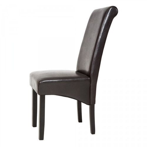 Lot De 2 Chaises De Salle à Manger Salon Cuisine Marron Foncé 08_0000455