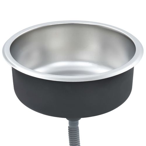 Evier De Cuisine Avec Crépine Et Piège Evier Encastré Évier Rond Surface Anti-rayure