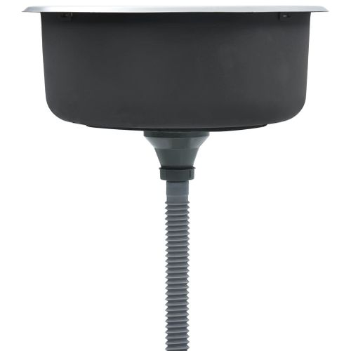 Evier De Cuisine Avec Crépine Et Piège Evier Encastré Évier Rond Surface Anti-rayure