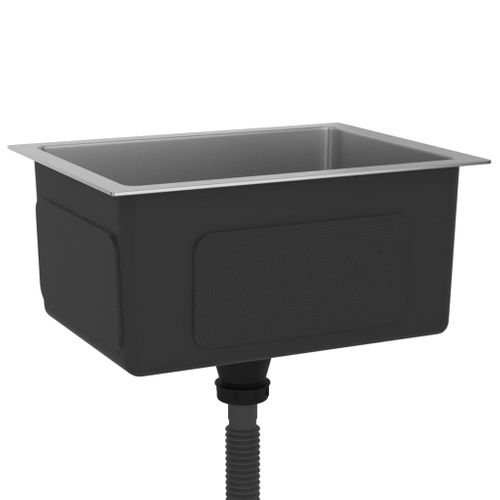 Évier De Cuisine Fait Main 44 X 34 Cm Acier Inoxydable Argenté 02_0002457