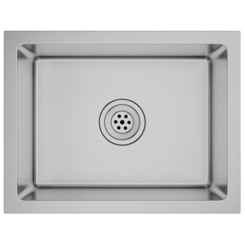 Évier De Cuisine Fait Main 44 X 34 Cm Acier Inoxydable Argenté 02_0002457