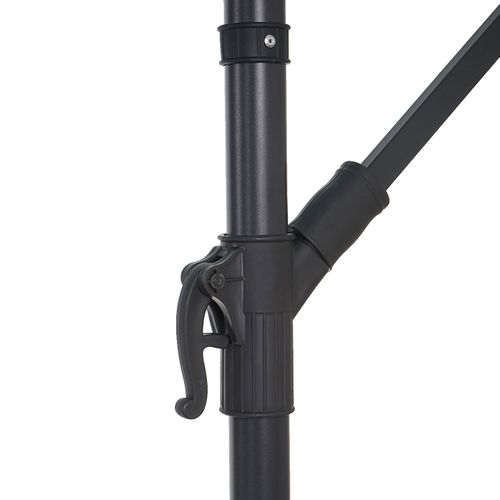 Parasol Déporté Protection Solaire D. 3m Inclinable Polyester/acier 11kg Bleu Avec Support 04_00009