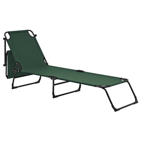 Bain De Soleil Transat Chaise Longue Pliable Avec Pare-soleil Acier Pvc Polyester 187