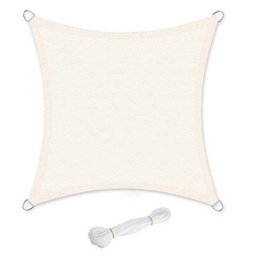 Voile D'ombrage 5 X 5 M En Hdpe Protection Solaire Protection Anti Uv Perméable à L'air