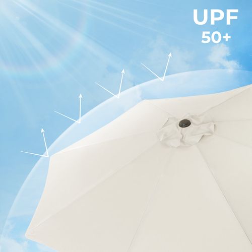 Parasol Décentré De Jardin Ombrelle De Terrasse Rotatif à 360° Diamètre 3 M Protectio