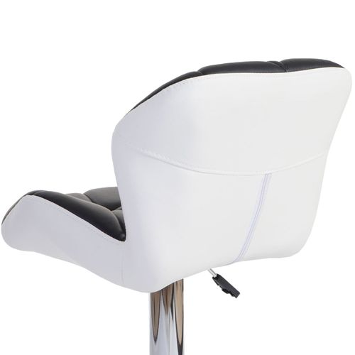 Tabouret De Bar Chaise De Comptoir Hauteur Réglable En Synthétique Noir Cadre En Acier Chromé 04_0