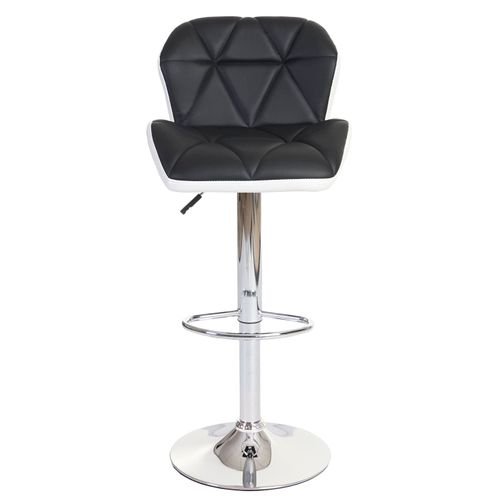 Tabouret De Bar Chaise De Comptoir Hauteur Réglable En Synthétique Noir Cadre En Acier Chromé 04_0