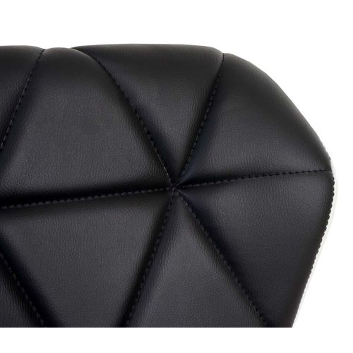 Tabouret De Bar Chaise De Comptoir Hauteur Réglable En Synthétique Noir Cadre En Acier Chromé 04_0