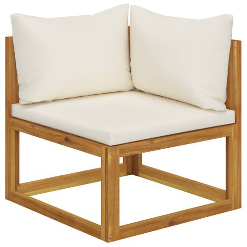 Salon De Jardin Meuble D'extérieur Ensemble De Mobilier 9 Pièces Avec Coussin Crème B