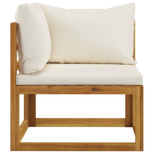 Salon De Jardin Meuble D'extérieur Ensemble De Mobilier 9 Pièces Avec Coussin Crème B