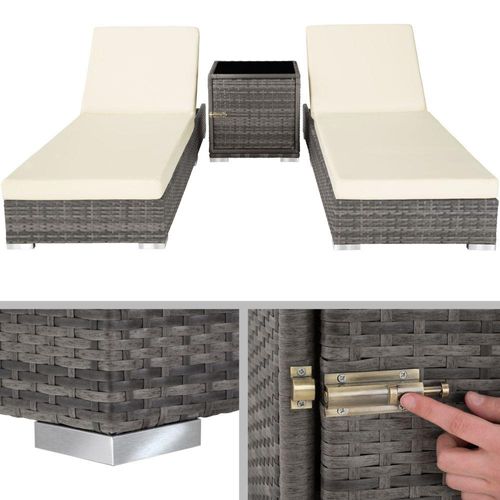 Bain De Soleil Chaise Longue Duo 5 Positions Avec 2 Sets De Housses + Housse De Prote