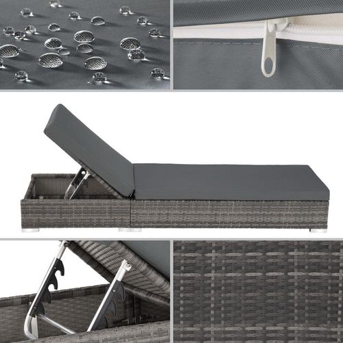 Bain De Soleil Chaise Longue Duo 5 Positions Avec 2 Sets De Housses + Housse De Prote